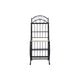 Cia 5 Tier Bakers Rack, Faux Marble Shelf, Black Metal Scrollwork
