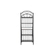 Cia 5 Tier Bakers Rack, Faux Marble Shelf, Black Metal Scrollwork