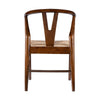 Cera Dining Chair Set of 2 Handwoven Rope Cappuccino Brown Wood