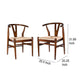Cera Dining Chair Set of 2 Handwoven Rope Cappuccino Brown Wood