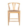 Cera Counter Stool Chair Handwoven Rope Natural Brown Wood