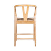 Cera Counter Stool Chair Handwoven Rope Natural Brown Wood