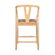 Cera Counter Stool Chair Handwoven Rope Natural Brown Wood