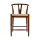 Cera Counter Stool Chair Handwoven Rope Cappuccino Brown