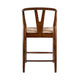 Cera Counter Stool Chair Handwoven Rope Cappuccino Brown