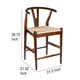 Cera Counter Stool Chair Handwoven Rope Cappuccino Brown