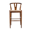 Cera Barstool Chair Handwoven Rope Seat Cappuccino Brown