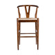 Cera Barstool Chair Handwoven Rope Seat Cappuccino Brown