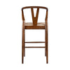 Cera Barstool Chair Handwoven Rope Seat Cappuccino Brown