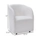 Ashley Robeck Dining Armchair Set of 2 with Wheels Ivory Boucle Polyester BM330017