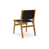 Ashley Dinno Dining Side Chair Set of 2 Brown Wood Black Woven Leather Seat BM330018