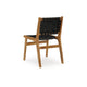Ashley Dinno Dining Side Chair Set of 2 Brown Wood Black Woven Leather Seat BM330018