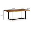 Ashley Dinno Dining Table Live Edge Design Light Brown Acacia Wood 72 Inch BM330019