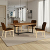Ashley Dinno Dining Table, Live Edge Design, Light Brown Acacia Wood, 72 Inch