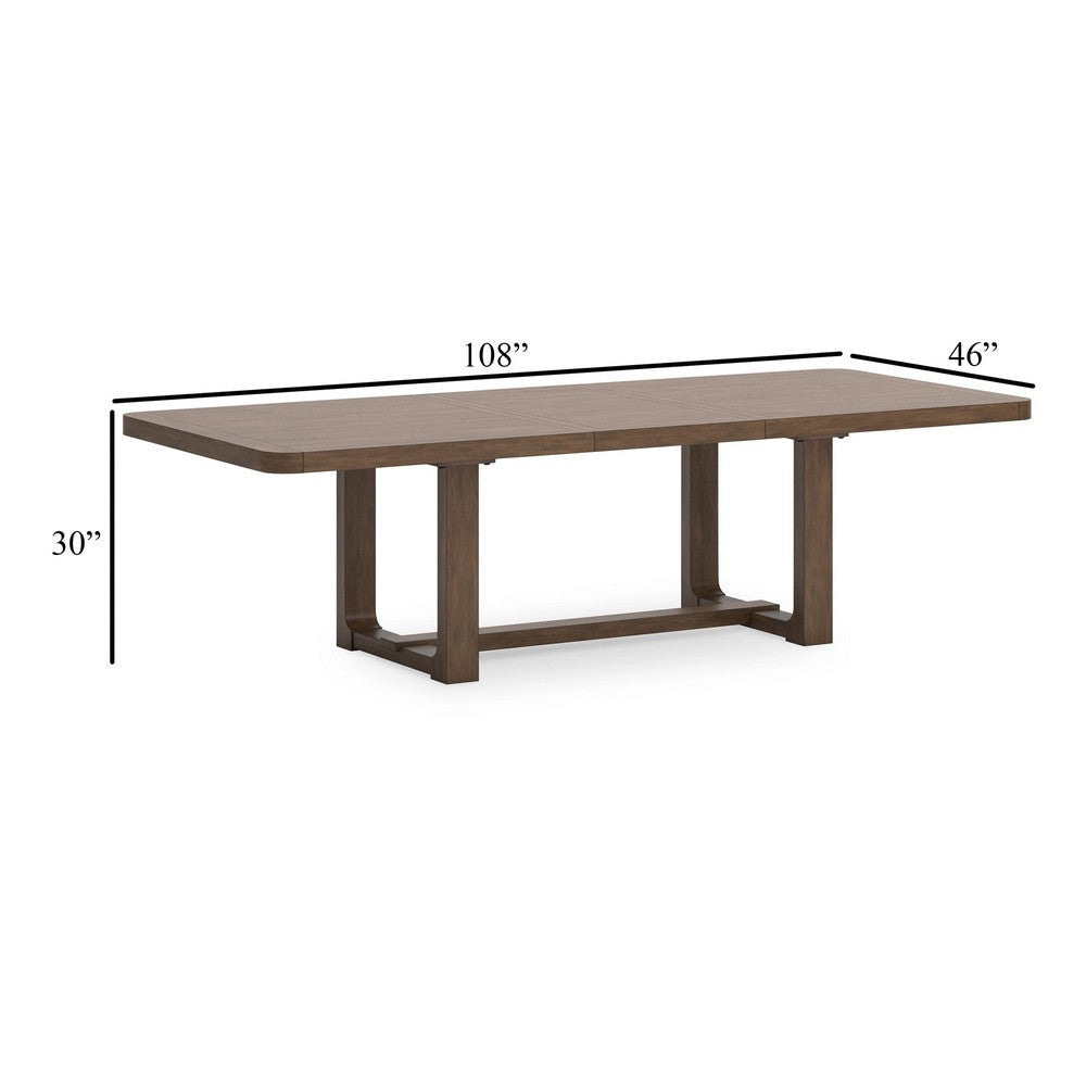 Ashley Cabal Dining Table Extendable 84-108 Inch Top Farmhouse Brown Wood BM330024