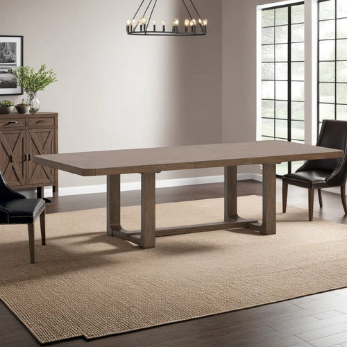 Ashley Cabal Dining Table, Extendable 84-108 Inch Top, Farmhouse Brown Wood