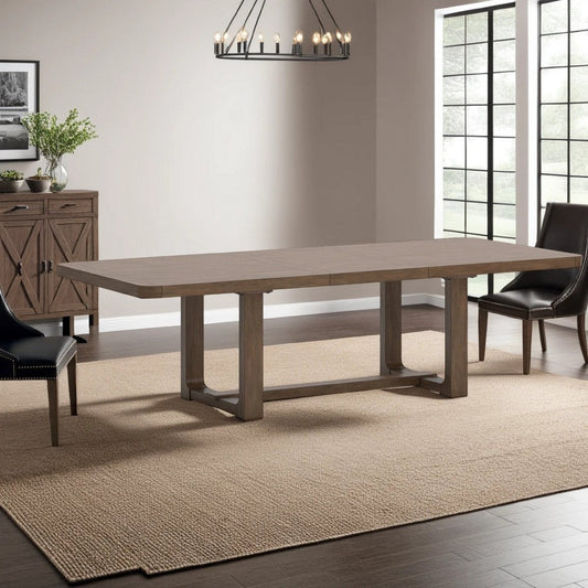 Ashley Cabal Dining Table, Extendable 84-108 Inch Top, Farmhouse Brown Wood