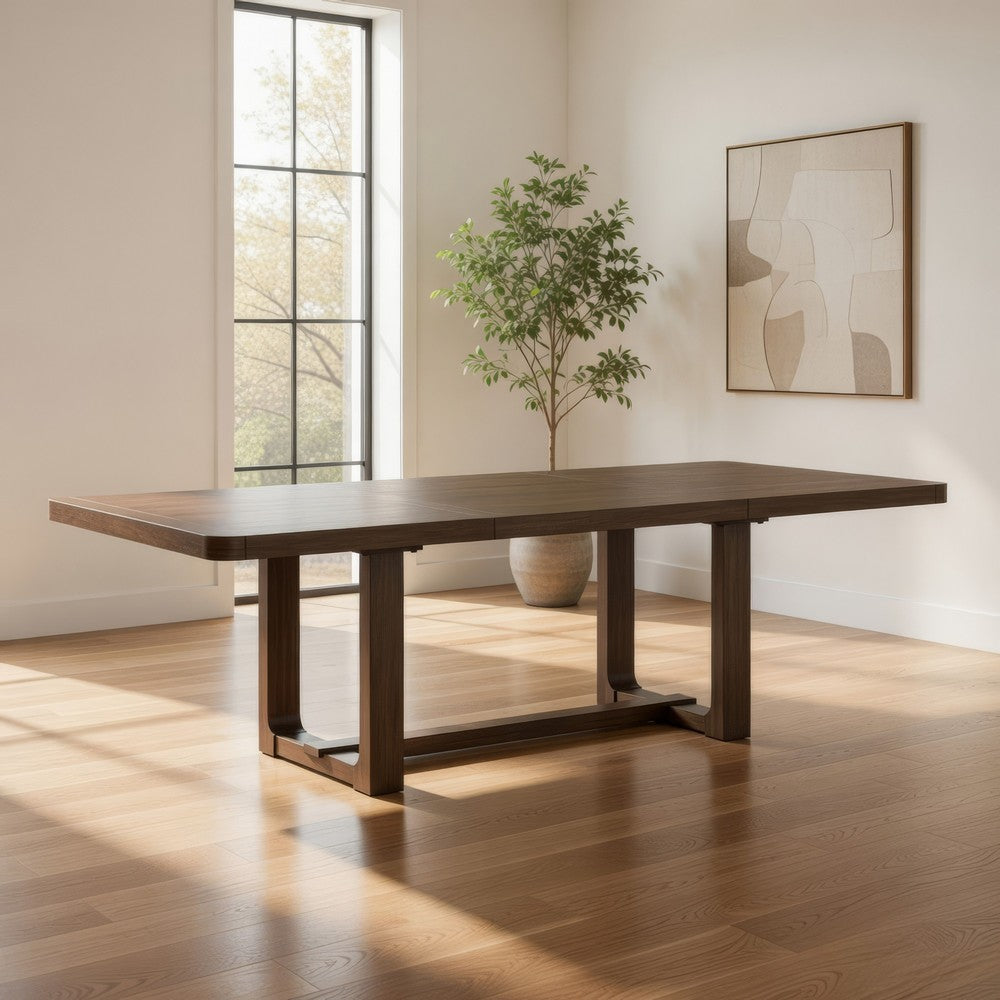 Ashley Cabal Dining Table, Extendable 84-108 Inch Top, Farmhouse Brown Wood
