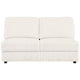 Sono Modular Armless Loveseat 60 Inch Ivory Fabric Channel Tufting BM330041