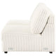 Sono Modular Armless Loveseat 60 Inch Ivory Fabric Channel Tufting BM330041