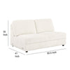 Sono Modular Armless Loveseat 60 Inch Ivory Fabric Channel Tufting BM330041
