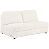 Sono Modular Armless Loveseat 60 Inch Ivory Fabric Channel Tufting BM330041