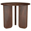 Novo Side End Table 24 Inch Three Panel Legs Brown Mango Wood BM330046