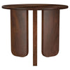 Novo Side End Table 24 Inch Three Panel Legs Brown Mango Wood BM330046