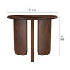 Novo Side End Table 24 Inch Three Panel Legs Brown Mango Wood BM330046