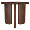 Novo Side End Table 24 Inch Three Panel Legs Brown Mango Wood BM330046