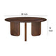 Novo Coffee Table 36 Inch Rustic Three Panel Legs Brown Mango Wood BM330047