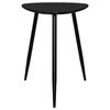 Deso Side End Table 20 Inch Triangular Black Mango Wood Metal Legs BM330063
