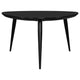 Deso Coffee Table 39 Inch Triangular Black Mango Wood Metal Legs BM330064
