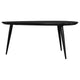 Deso Coffee Table 39 Inch Triangular Black Mango Wood Metal Legs BM330064