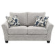 Kito Loveseat 61 Inch Modern Light Gray Fabric 2 Accent Pillows BM330069
