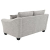Kito Loveseat 61 Inch Modern Light Gray Fabric 2 Accent Pillows BM330069