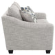 Kito Loveseat 61 Inch Modern Light Gray Fabric 2 Accent Pillows BM330069