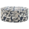 Kito Oval Accent Ottoman 39 Inch Hidden Storage Patterned Fabric BM330071