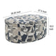 Kito Oval Accent Ottoman 39 Inch Hidden Storage Patterned Fabric BM330071
