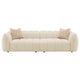 Wino 112 Inch Long Sofa Sand Beige Bubble Design 2 Accent Pillows BM330074
