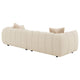 Wino 112 Inch Long Sofa Sand Beige Bubble Design 2 Accent Pillows BM330074