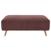 Beno Accent Ottoman 51 Inch Retro Burgundy Red Corduroy Angled Legs BM330077