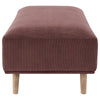 Beno Accent Ottoman 51 Inch Retro Burgundy Red Corduroy Angled Legs BM330077