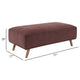 Beno Accent Ottoman 51 Inch Retro Burgundy Red Corduroy Angled Legs BM330077