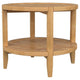 Camilia Side End Table 23 Inch Round Top 1 Shelf Natural Brown BM330078