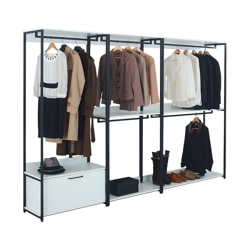 Modular Metal Rods Buy Cox Modular Closet System, 5 Shelves 5 Hanging Rods, Black Metal By ...