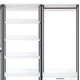 Cox Modular Closet System 8 Shelves 3 Hanging Rods Black Metal BM330080