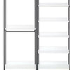Cox Modular Closet System 8 Shelves 3 Hanging Rods Black Metal BM330080
