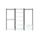 Cox Modular Closet System, 8 Shelves, 3 Hanging Rods, Black Metal