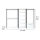 Cox Modular Wide Closet System 3 Hanging Rods 8 Shelves Black Metal BM330081